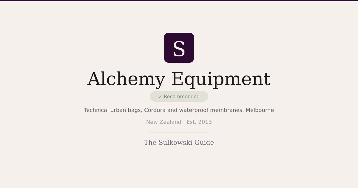 Alchemy Equipment — Technical urban bags, Cordura and waterproof ...