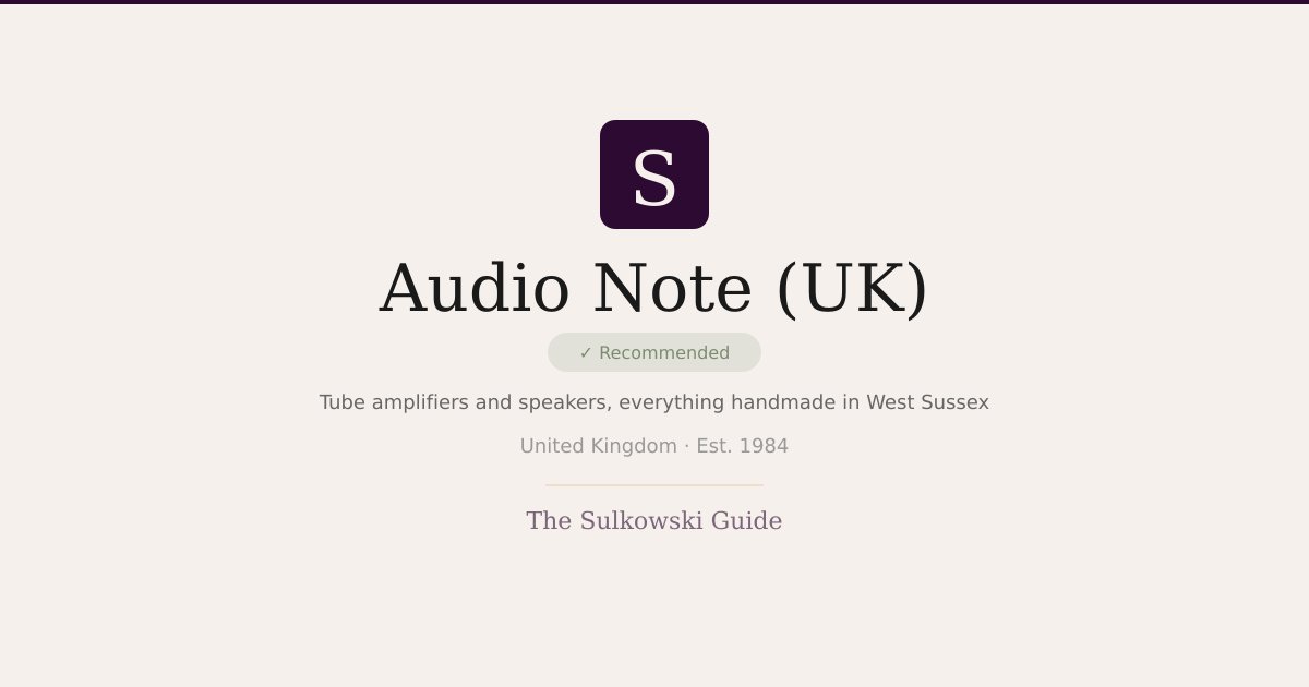 Nikon Note Audio Audio Note (UK) — Tube amplifiers and speakers, everything handmade in ...