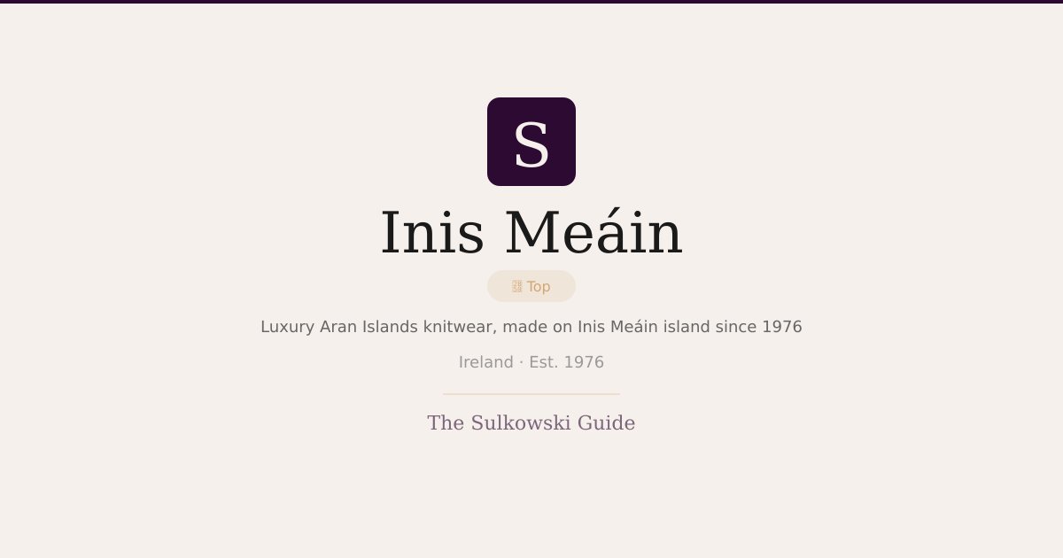Native Inis Inis Meáin — Luxury Aran Islands knitwear, made on Inis Meáin island ...